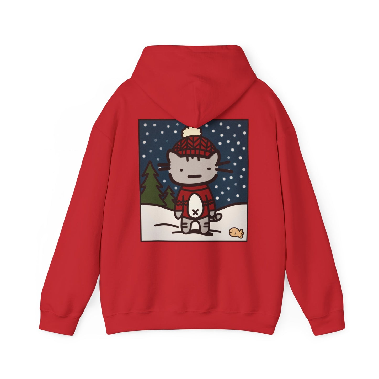 Earl Gray Cat in a Snowy Scene Cozy Hoodie ⛄️