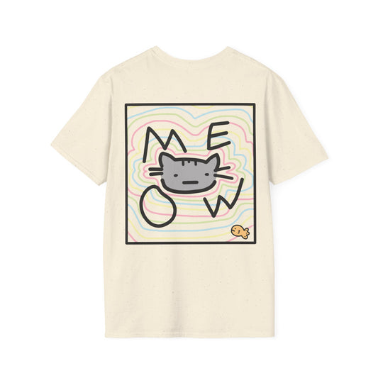 Earl Gray Cat Rainbow Wave T-Shirt 🎨