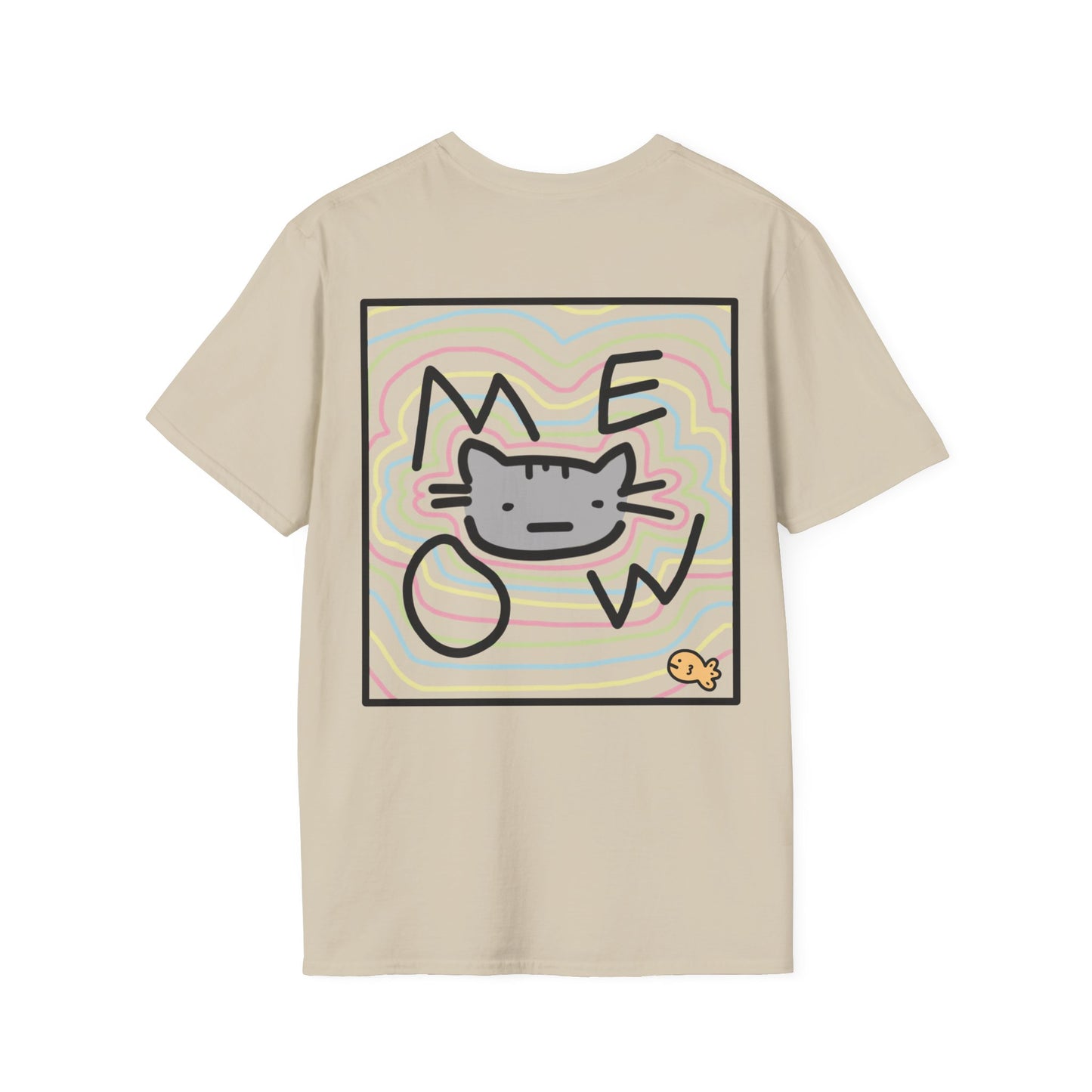 Earl Gray Cat Rainbow Wave T-Shirt 🎨