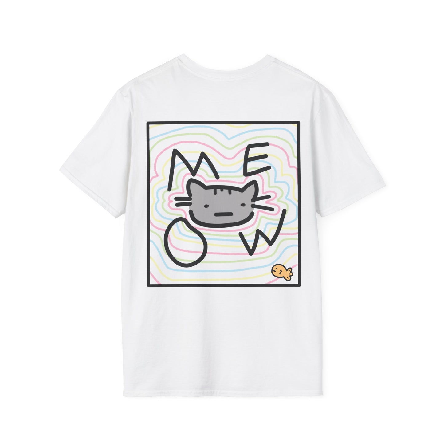 Earl Gray Cat Rainbow Wave T-Shirt 🎨