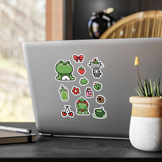 Matcha Strawberry Earl & Frogaroni Sticker Sheet