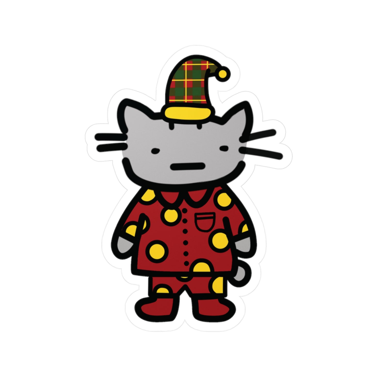 Sleepy Earl in Polkadot Pajamas Sticker