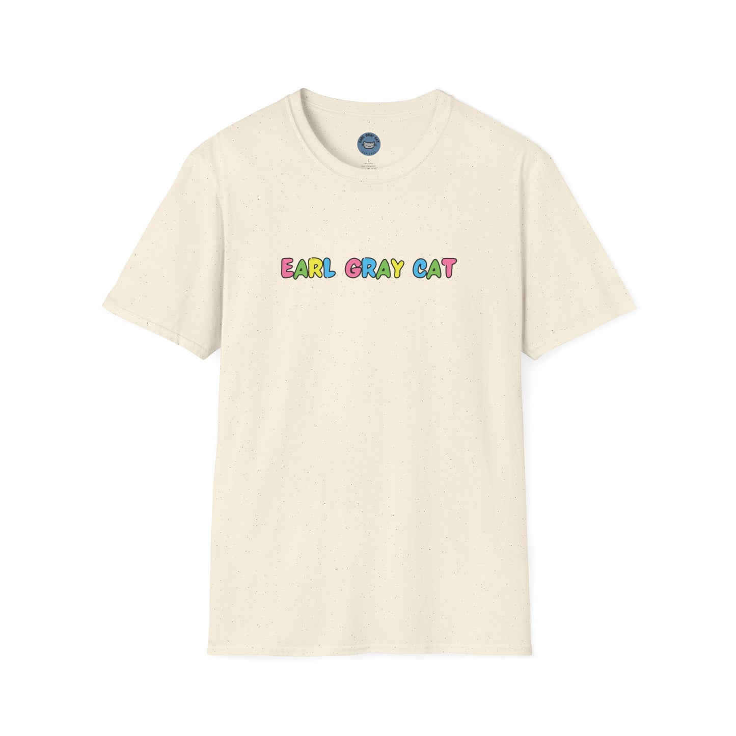 Earl Gray Cat Rainbow Wave T-Shirt 🎨