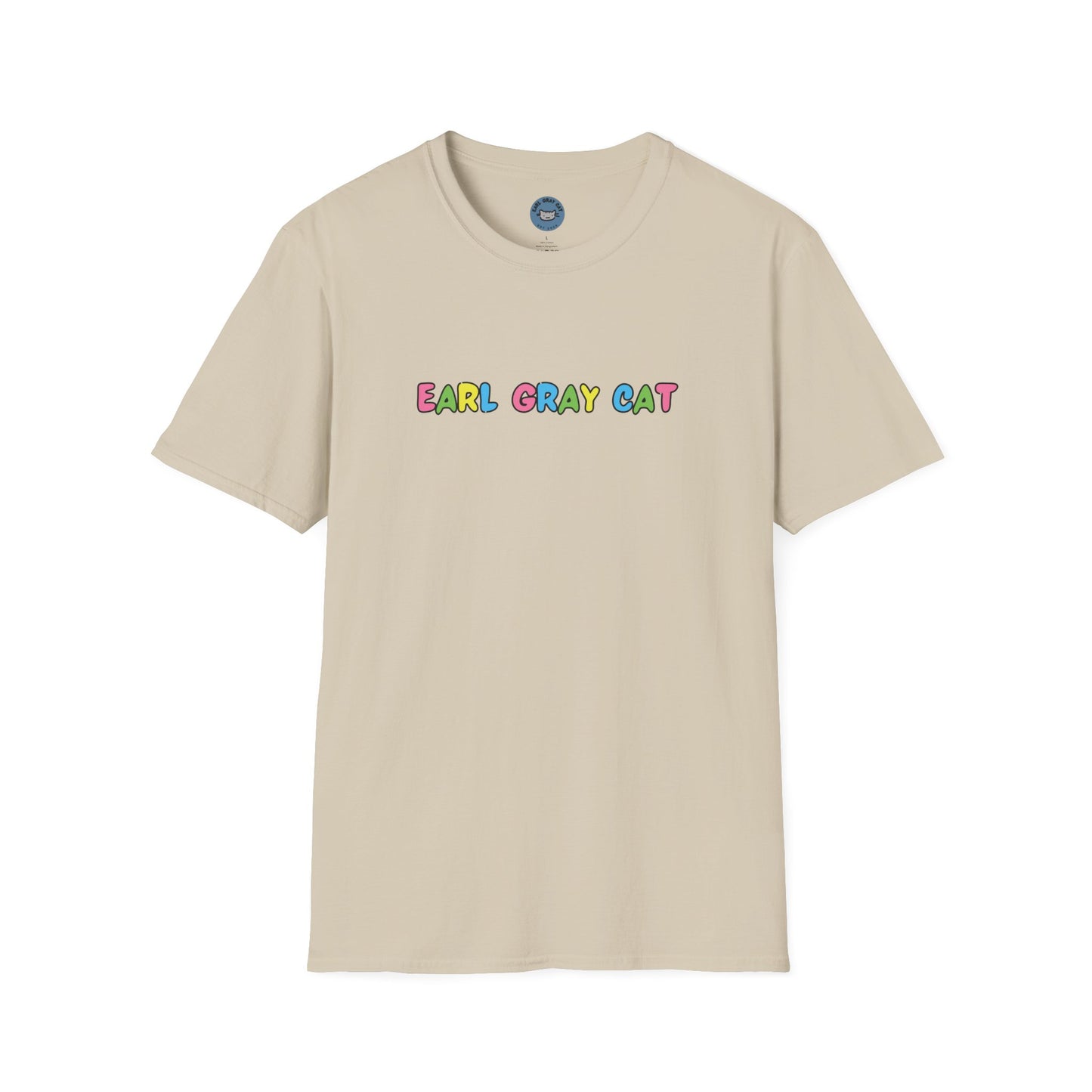 Earl Gray Cat Rainbow Wave T-Shirt 🎨