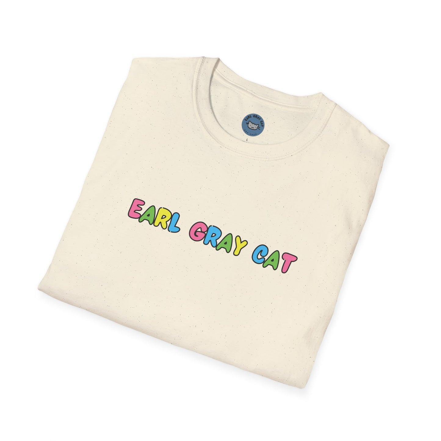 Earl Gray Cat Rainbow Wave T-Shirt 🎨