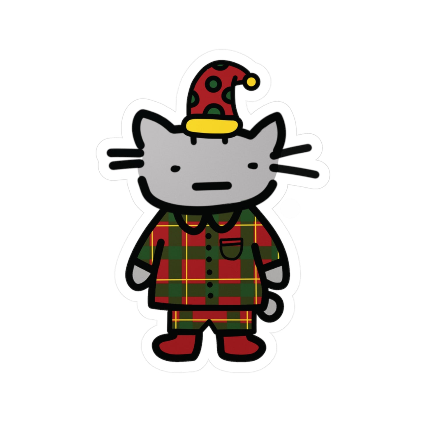 Sleepy Earl in Striped Pajamas Sticker