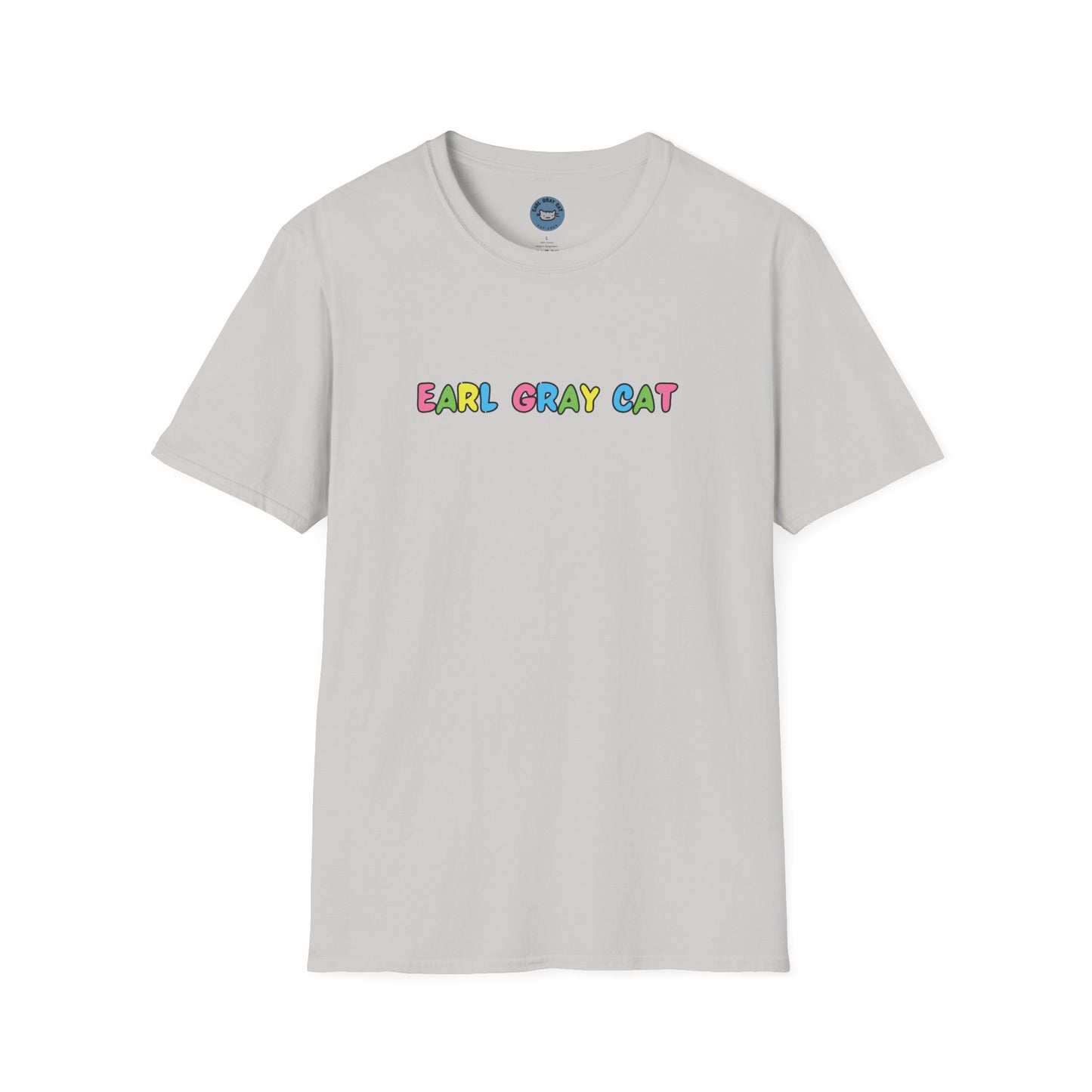Earl Gray Cat Rainbow Wave T-Shirt 🎨