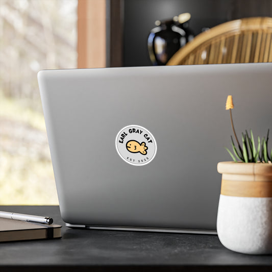 Earl Gray Cat Fish Logo Sticker 🐡