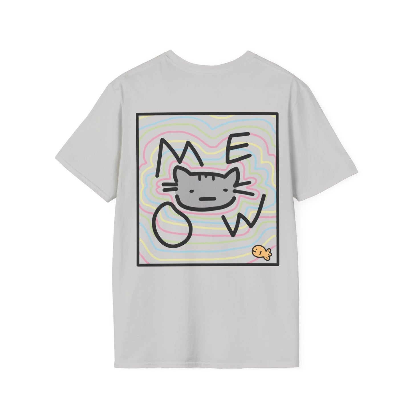 Earl Gray Cat Rainbow Wave T-Shirt 🎨