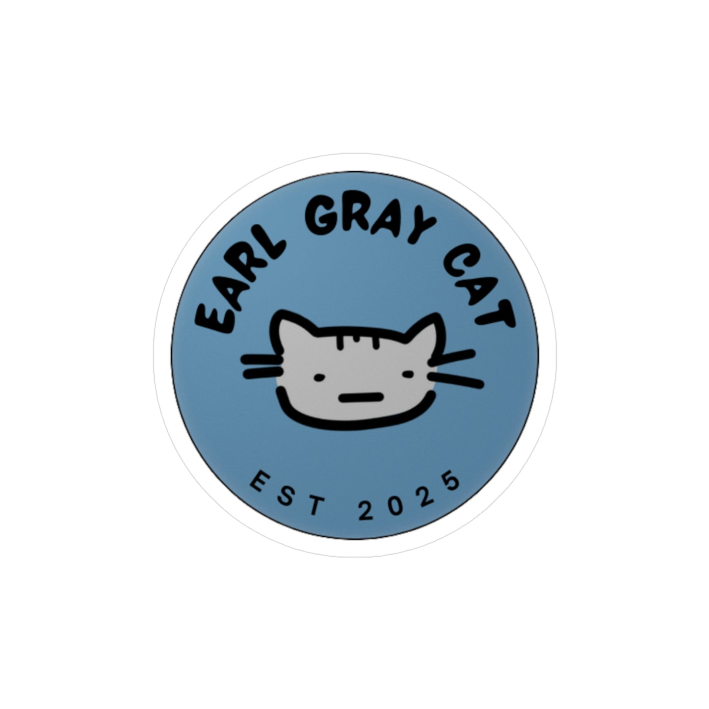 Earl Gray Cat Logo Sticker 🐱