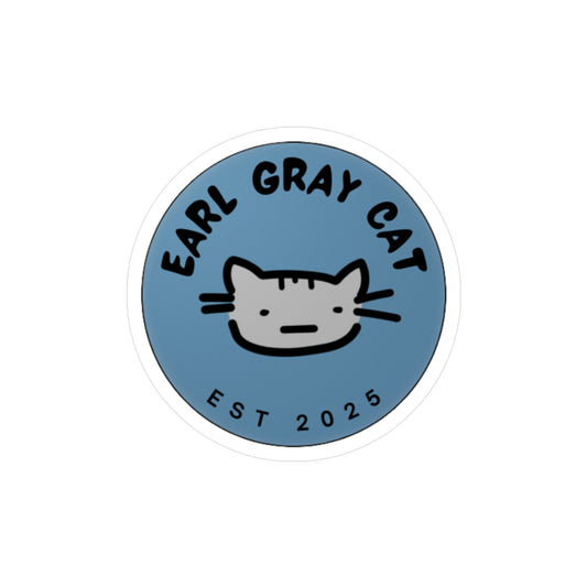 Earl Gray Cat Logo Sticker 🐱